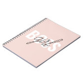 Modern Pastel Pink Girl Boss Phrase Notitieboek (Linkerzijde)