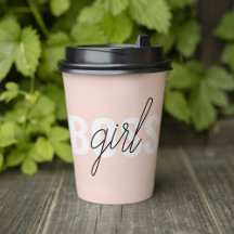 Modern Pastel Pink Girl Boss Phrase
