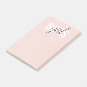 Modern Pastel Pink Girl Boss Phrase Post-it® Notes (Schuin)