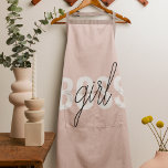 Modern Pastel Pink Girl Boss Phrase Schort<br><div class="desc">Modern Pastel Pink Girl Boss Phrase</div>