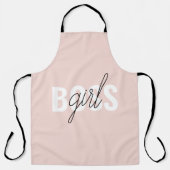 Modern Pastel Pink Girl Boss Phrase Schort (Voorkant)