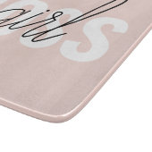 Modern Pastel Pink Girl Boss Phrase Snijplank (Hoek)