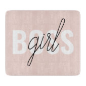 Modern Pastel Pink Girl Boss Phrase Snijplank (Voorkant)