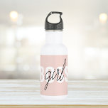 Modern Pastel Pink Girl Boss Phrase Waterfles<br><div class="desc">Modern Pastel Pink Girl Boss Phrase</div>