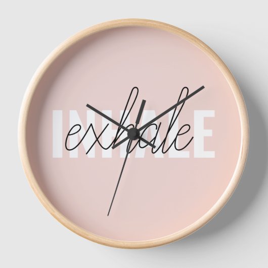 Modern Pastel Pink Inhale Exhale Quote (Voorkant)