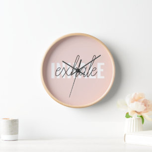 Modern Pastel Pink Inhale Exhale Quote