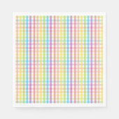 Modern Pastel Plaid Rainbow Baby Shower Party Servet (Voorkant)