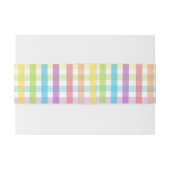 Modern Pastel Plaid Rainbow Baby Shower Party Uitnodigingen Wikkel (Achterkant Voorbeeld)