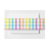 Modern Pastel Plaid Rainbow Baby Shower Party Uitnodigingen Wikkel (Voorkant Voorbeeld)