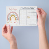 Modern Pastel Rainbow Baby Shower Baby Bingo Flyer (Hand)