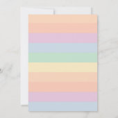 Modern Pastel Rainbow Hallo Baby Foto geboorte Aankondiging (Achterkant)