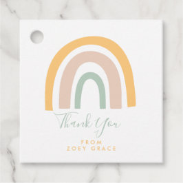 Modern Pastel Rainbow Party Dank u Bedankjes Labels