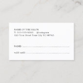 Modern Pastel Roos Blue Gradient Schoonheidssalon Klantenkaartje (Achterkant)