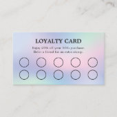 Modern Pastel Roos Blue Gradient Schoonheidssalon Klantenkaartje (Voorkant)