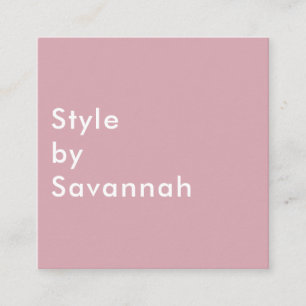 Modern pastel roos en mint chique mode blogger vierkante visitekaartje