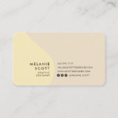 Modern pastel roze abstract patroon minimalistisch visitekaartje (Achterkant)