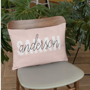 Modern Pastel Roze Beauty, op maat Accent Kussen