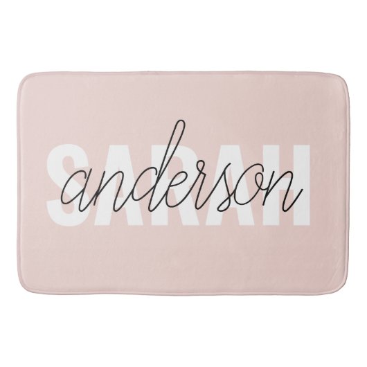 Modern Pastel Roze Beauty, op maat Badmat (Voorkant)