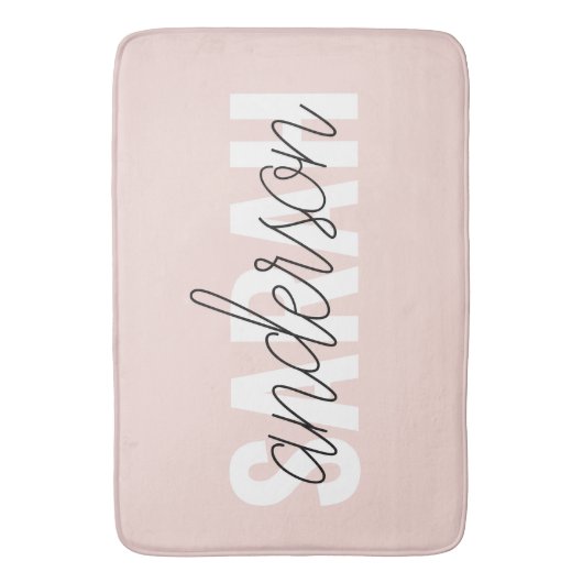 Modern Pastel Roze Beauty, op maat Badmat (Voorkant Verticaal)