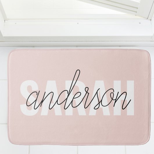 Modern Pastel Roze Beauty, op maat Badmat