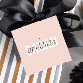 Modern Pastel Roze Beauty, op maat Bedankjes Labels