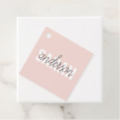 Modern Pastel Roze Beauty, op maat Bedankjes Labels (In situ)