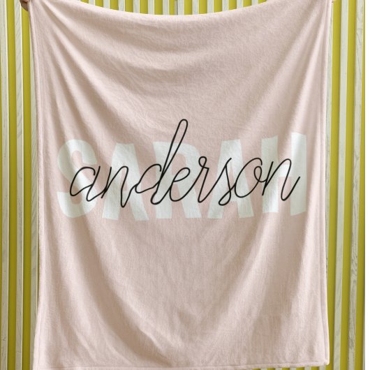 Modern Pastel Roze Beauty, op maat Fleece Deken