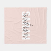 Modern Pastel Roze Beauty, op maat Fleece Deken (Voorkant (Horizontaal))