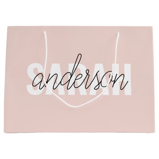 Modern Pastel Roze Beauty, op maat Groot Cadeauzakje (Voorkant)