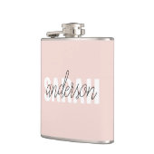 Modern Pastel Roze Beauty, op maat Heupfles (Links)