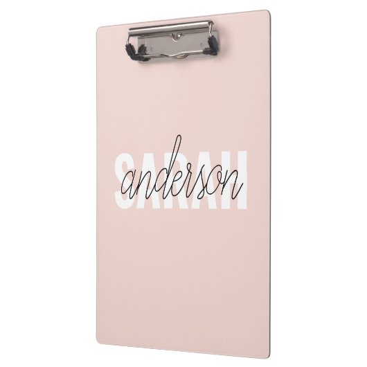 Modern Pastel Roze Beauty, op maat Klembord (Links)