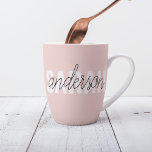Modern Pastel Roze Beauty, op maat Latte Mok<br><div class="desc">Modern Pastel Roze Beauty,  op maat</div>