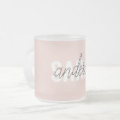 Modern Pastel Roze Beauty, op maat Matglas Koffiemok (Voorkant links)