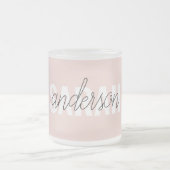 Modern Pastel Roze Beauty, op maat Matglas Koffiemok (Center)