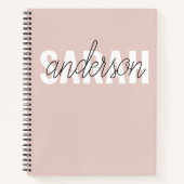 Modern Pastel Roze Beauty, op maat Notitieboek (Voorkant)