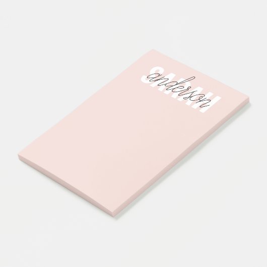 Modern Pastel Roze Beauty, op maat Post-it® Notes (Schuin)