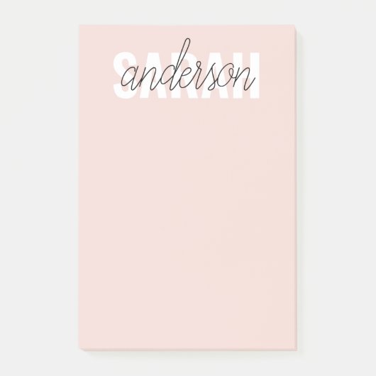 Modern Pastel Roze Beauty, op maat Post-it® Notes (Voorkant)