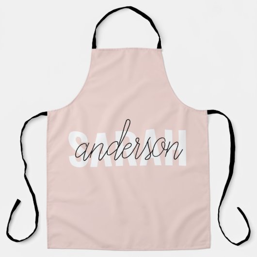 Modern Pastel Roze Beauty, op maat Schort (Voorkant)