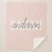 Modern Pastel Roze Beauty, op maat Sherpa Deken (Voorkant)