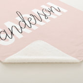 Modern Pastel Roze Beauty, op maat Sherpa Deken (3/4)