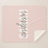 Modern Pastel Roze Beauty, op maat Sherpa Deken (Voorkant (horizontaal))