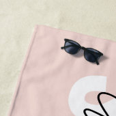 Modern Pastel Roze Beauty, op maat Strandlaken (In situ)