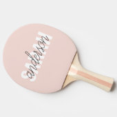 Modern Pastel Roze Beauty, op maat Tafeltennisbatje (Zijkant)
