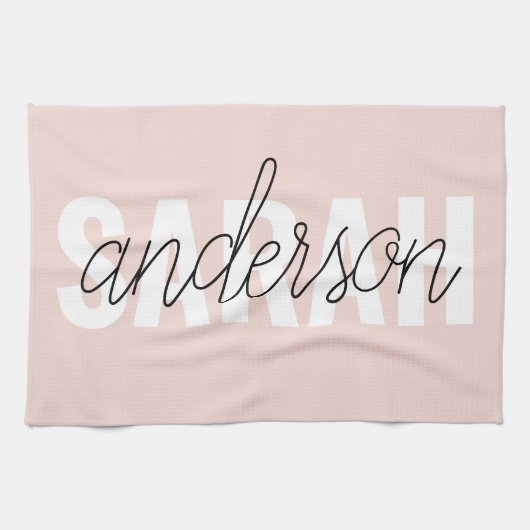 Modern Pastel Roze Beauty, op maat Theedoek (Horizontaal)