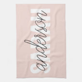 Modern Pastel Roze Beauty, op maat Theedoek (Verticaal)