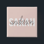 Modern Pastel Roze Beauty, op maat Vierkante Button 5,1 Cm<br><div class="desc">Modern Pastel Roze Beauty,  op maat</div>