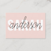 Modern Pastel Roze Beauty, op maat Visitekaartje (Voorkant)
