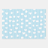 Modern Pastel Roze Blauw Baby shower Inpakpapier Vel (Voorkant 3)