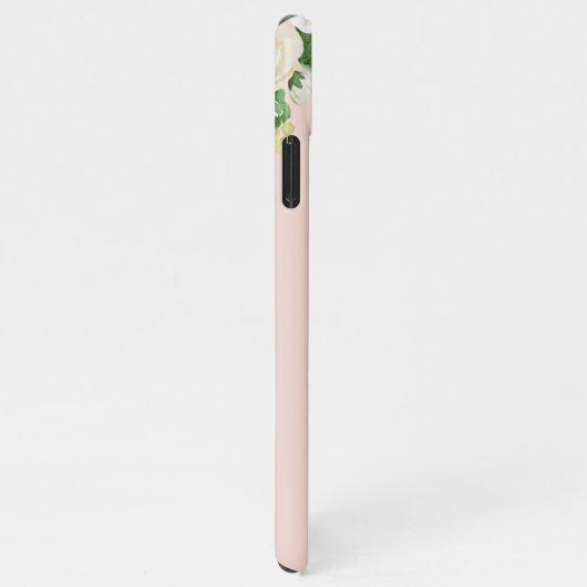 Modern Pastel Roze Bloemen Hallo en u noemt iPhone Hoesje (Rechterkant)