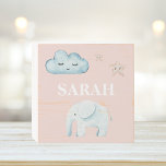 Modern Pastel Roze & Blue Child Name Houten Kist Print<br><div class="desc">Modern Pastel Roze & Blue Child Name</div>